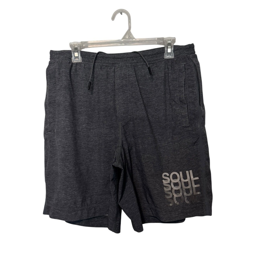 Lululemon Soulcycle Pacebreaker Shorts Mens XL Gray Lined Performance Workout